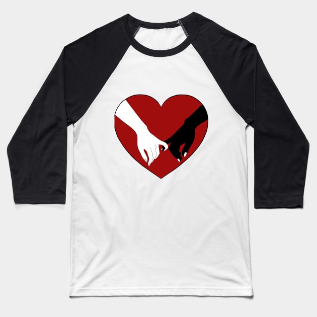 Couple's Pinky Promise heart design Baseball T-Shirt by The Shop Sparks